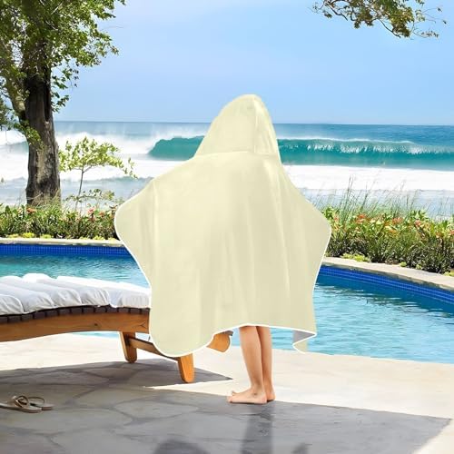GAIGEO Cream Kids Hooded Bath Towel Quick Dry