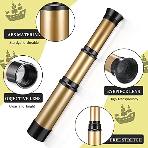 Xuhal 2 Piece Pirate Telescope Spyglass Kids Toy