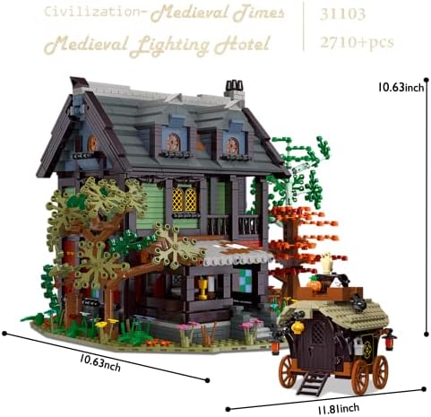 JMBricklayer Medieval Inn Building Set for Adults