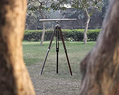 Vintage Brass Nautical Telescope with Tripod