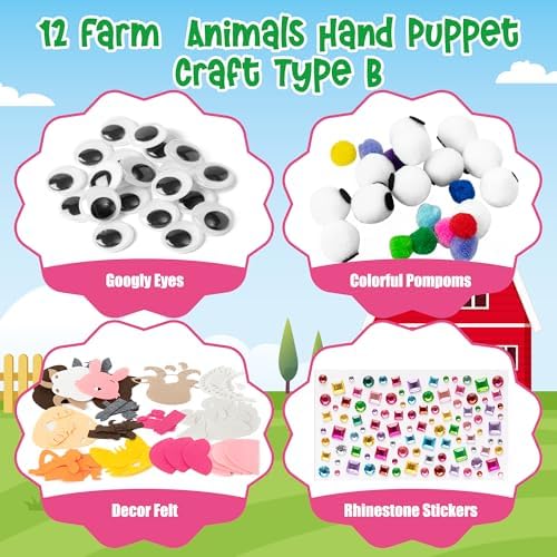 WATINC 6Pcs Hand Puppet Making Kit