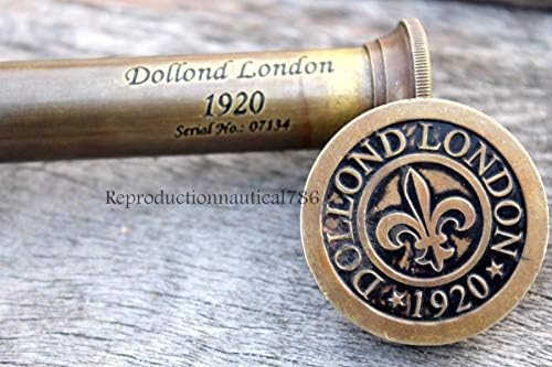1920 London Brass Engraved Telescope Decor