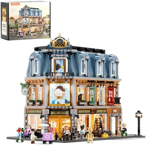 Lumibricks Brick Art Gallery Building Set - 3400 Pcs with Minifigures and LED Lighting
