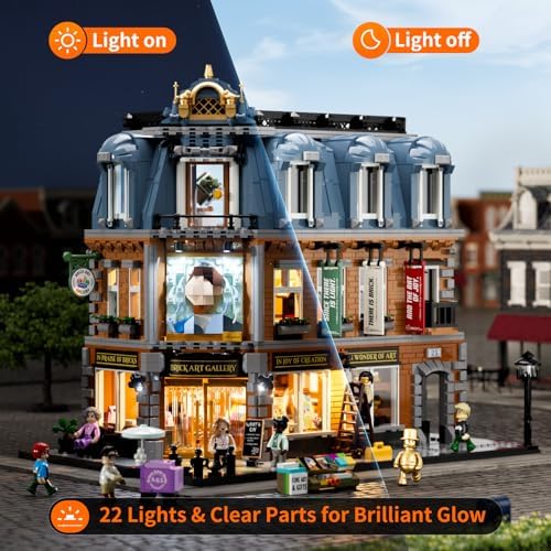 Lumibricks Brick Art Gallery Building Set - 3400 Pcs with Minifigures and LED Lighting