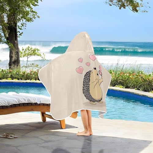 Susiyo Kids Hooded Bath Towel Hedgehog Design