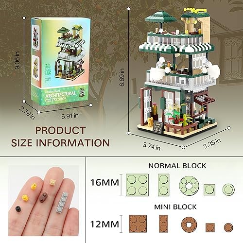 Street View Coffee House Mini Building Blocks Set 1025 pcs