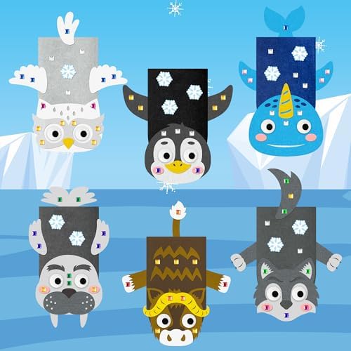 WATINC 6Pcs Hand Puppet Making Kit for Kids