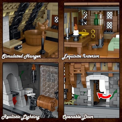 JMBricklayer Medieval Blacksmith Shop Building Set for Adults 1