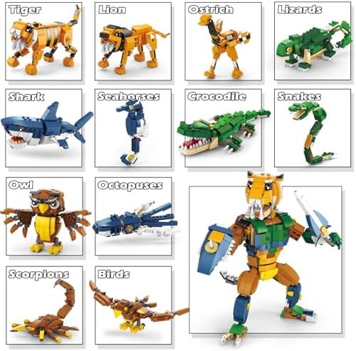 Creator 3 in 1 Animals Building Set for Kids 8 Plus