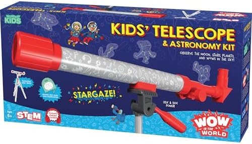 Wow in The World Kids Telescope Astronomy Kit 25x 50x Magnification