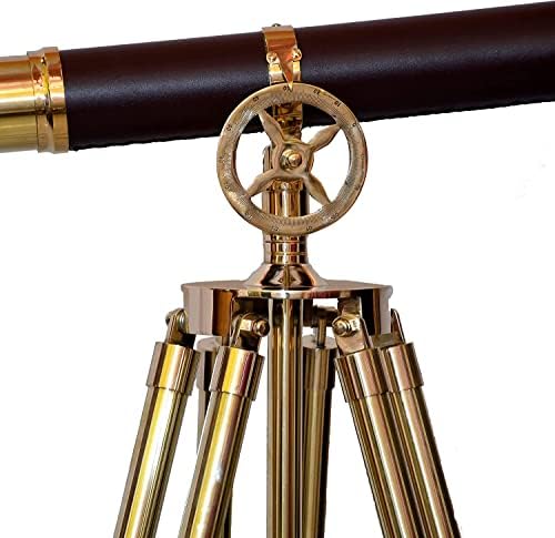 Nautical Royal Vintage Brass Double Barrel Telescope