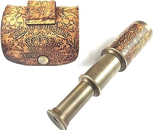 Nautical Pirate Brass Telescope with Box Case