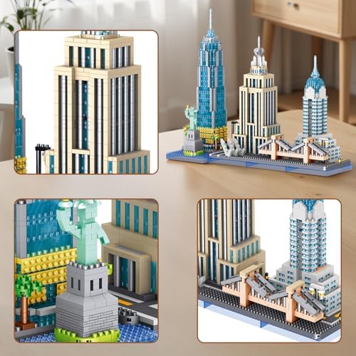 New York Skyline Micro Mini Blocks Building Set with 3262 Pieces