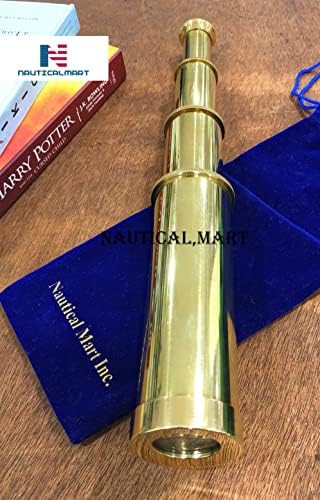 Nautical Handheld Pirate Brass Telescope 14 Inch Long