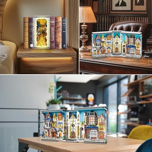 Medieval Architecture Book Nook Building Set with Light