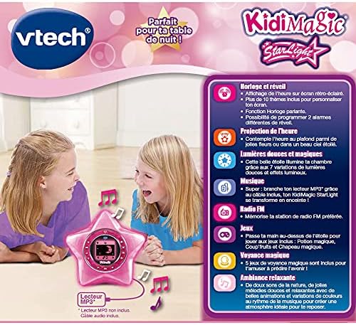 VTech Kids Magic Starlight Pink Alarm Clock