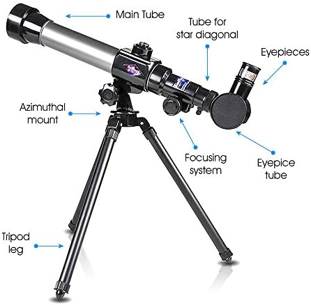 ArtCreativity Telescope for Starters with 20x 30x 40x Lenses