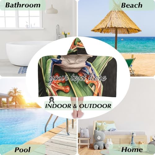 Tropical Forest Tree Frog Personalized Kids Beach Towel