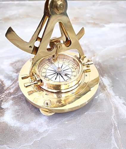 Vimal Nautical 8 Inch Telescope Brass Alidade with Compass