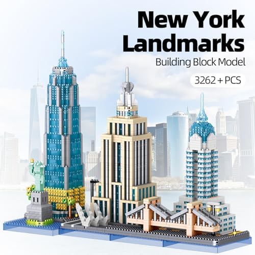 New York Skyline Micro Mini Blocks Building Set with 3262 Pieces