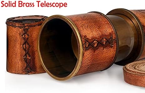 RII Antique Decor Spyglass with Leather Case