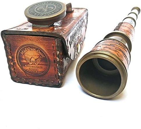 Nautical Pirate Brass Telescope with Box 14 Inches