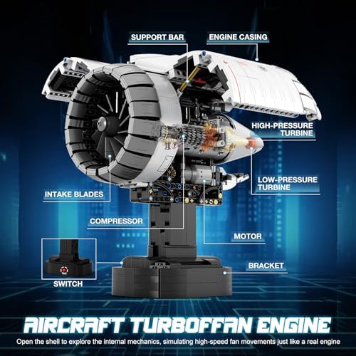 Brihappen Aircraft Engine Building Blocks Set 1813 Piece