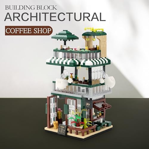 Street View Coffee House Mini Building Blocks Set 1025 pcs