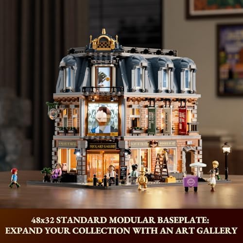 Lumibricks Brick Art Gallery Building Set - 3400 Pcs with Minifigures and LED Lighting