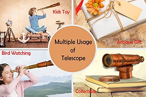 RII Antique Decor Spyglass with Leather Case