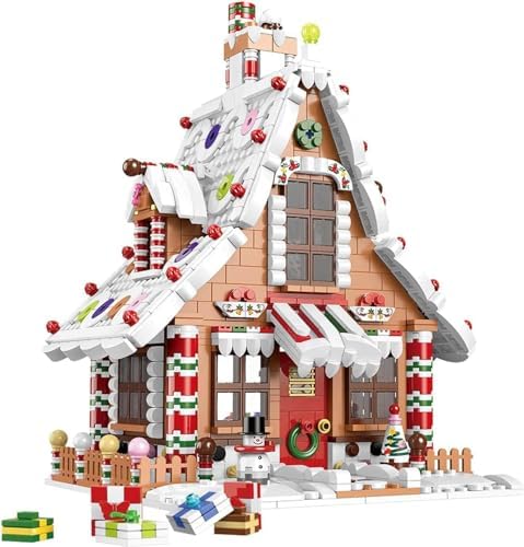 Christmas Gingerbread House Building Set with LED Lights
