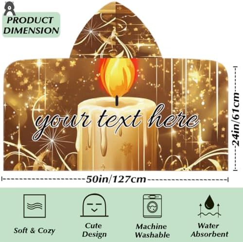 Christmas Garden Personalized Kids Beach Towel with Hood
