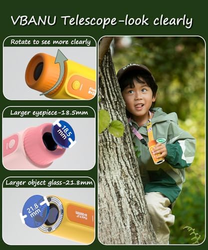 VBANU Kids Telescope with LED Flashlight