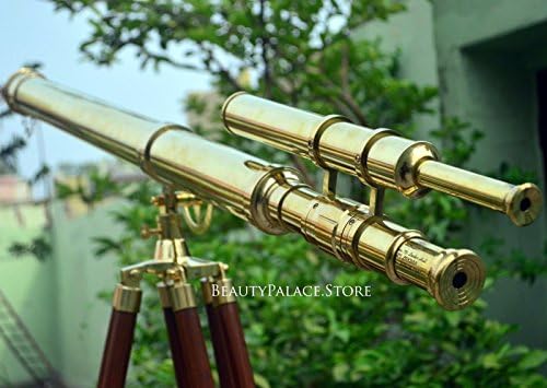 Brass Long View US Navy Telescope With Tripod