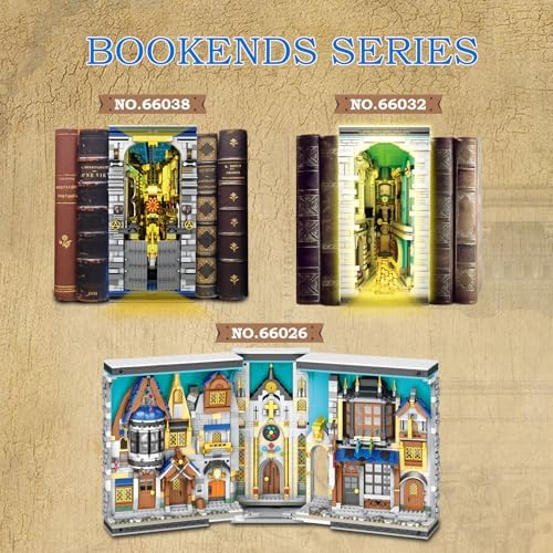 Medieval Architecture Book Nook Building Set with Light