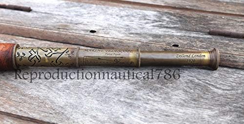 1920 London Brass Engraved Telescope Decor