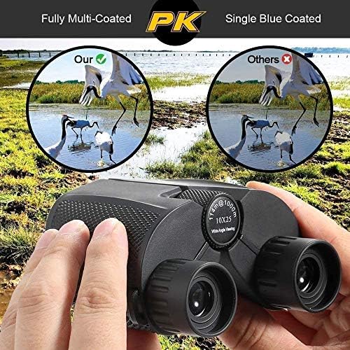 10x25 Folding High-Powered Binocular Telescope for Adults Kids