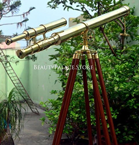 Brass Long View US Navy Telescope With Tripod